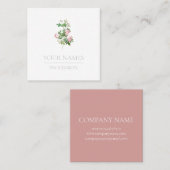 名刺:植物学：バラ スクエア名刺 (正面/裏面)