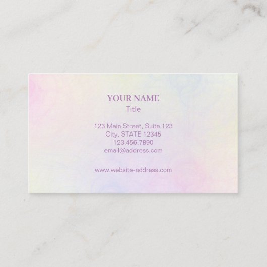 名刺-水彩画 名刺 (裏面)