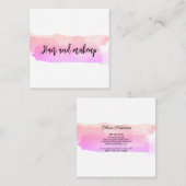 名刺(水色パステル色) スクエア名刺 (正面/裏面)