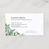 名刺、水色ユーカリ 名刺 (正面)