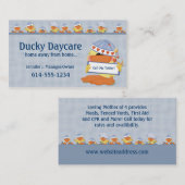 名刺:: 水2で遊んでいるアヒル 名刺 (正面/裏面)