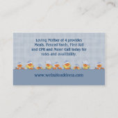 名刺:: 水2で遊んでいるアヒル 名刺 (裏面)