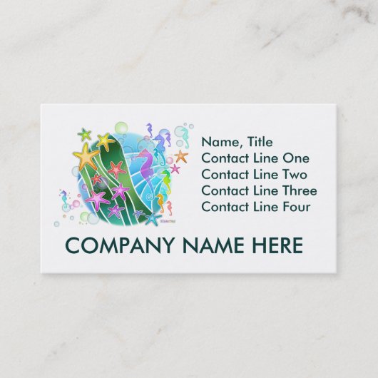 名刺-海のポップアートの下の… 名刺 (正面)