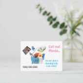 名刺、清掃係の女性が私を呼ぶかもしれない 名刺 (スタンド正面)