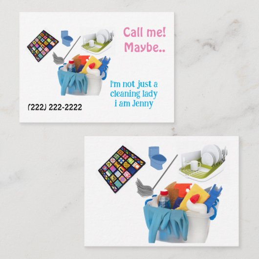 名刺、清掃係の女性が私を呼ぶかもしれない 名刺 (正面/裏面)