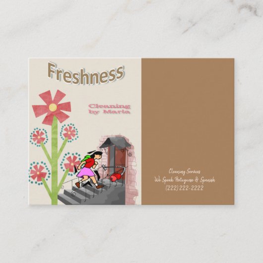 名刺，清掃係 名刺 (正面)