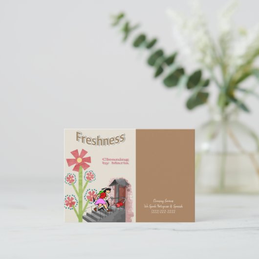 名刺，清掃係 名刺 (スタンド正面)