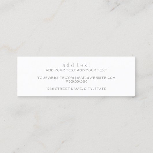 名刺-灰色の穀物 スキニー名刺 (裏面)