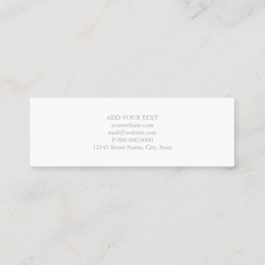 名刺-点の金ゴールドの白 スキニー名刺 (裏面)