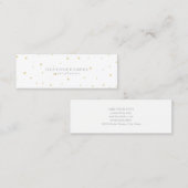 名刺-点の金ゴールドの白 スキニー名刺 (正面/裏面)