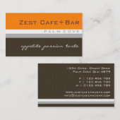 名刺>熱心[柑橘類のオレンジ+チョコレート] 名刺 (正面/裏面)