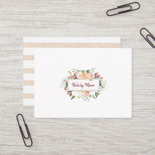 名刺、爪、 ネイル名刺 名刺 (正面/裏面インサイチュ)