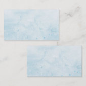 名刺/独自の青い水彩の作成 名刺 (正面/裏面)