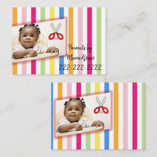 名刺、理髪型名刺 名刺 (正面/裏面)