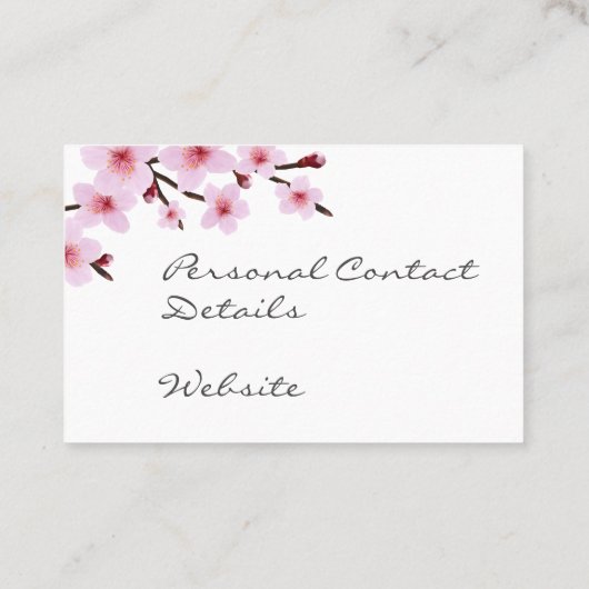 名刺 – 甘いエレガントさくらんぼ花 (裏面)