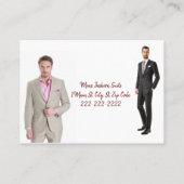 名刺、男性のファッションが名刺 名刺 (裏面)