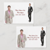 名刺、男性のファッションが名刺 名刺 (正面/裏面)