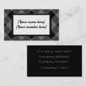名刺/白黒のプレイド 名刺 (正面/裏面)