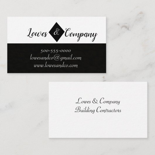 名刺（白黒） エンクロージャーカード (正面/裏面)