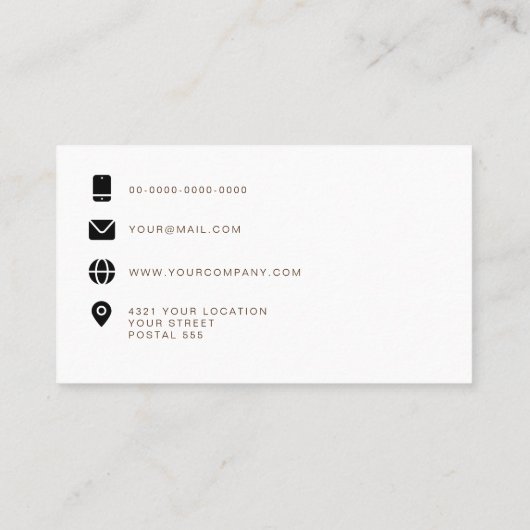 名刺（白） |リン連絡ク 名刺 (裏面)