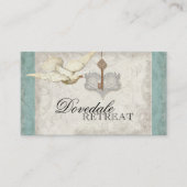 名刺-私のハートへの鍵、鳩は渦巻きます 名刺 (正面)