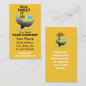 名刺-私はさえずりに値します! 名刺 (正面/裏面)