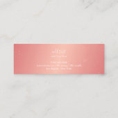 名刺-紙吹雪の化粧のピンク スキニー名刺 (裏面)