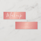 名刺-紙吹雪の化粧のピンク スキニー名刺 (正面/裏面)