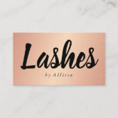 名刺-紙吹雪の鞭のばら色の金ゴールド 名刺 (正面)