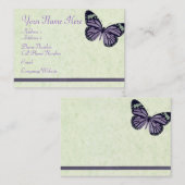 名刺-紫色の蝶 名刺 (正面/裏面)