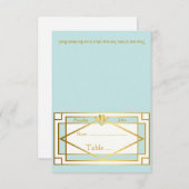 名刺,結婚式,会議,グレートギャツビー,ミントホワイト 招待状 (正面/裏面)