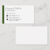 名刺 – 緑とグレー (正面/裏面)