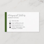 名刺 – 緑とグレー (正面)