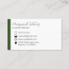 名刺 – 緑とグレー