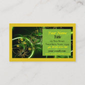 名刺(緑モダン黄) 名刺 (裏面)