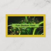 名刺(緑モダン黄) 名刺 (正面)