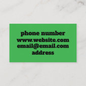 名刺（緑） 名刺 (裏面)