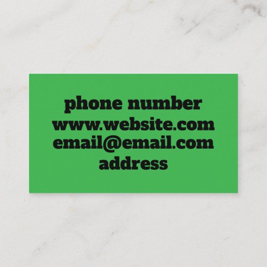 名刺（緑） 名刺 (裏面)