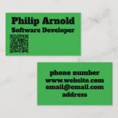 名刺（緑） 名刺 (正面/裏面)