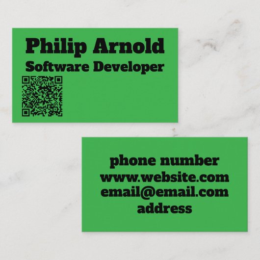 名刺（緑） 名刺 (正面/裏面)