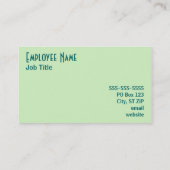 名刺（緑） 名刺 (裏面)