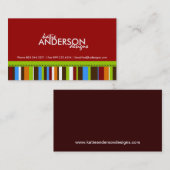 名刺-縞で飾りますはっきりしたな 名刺 (正面/裏面)