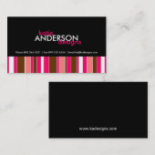 名刺-縞で飾りますはっきりしたな 名刺 (正面/裏面)