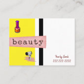 名刺、美しいサロンヘア 名刺 (裏面)