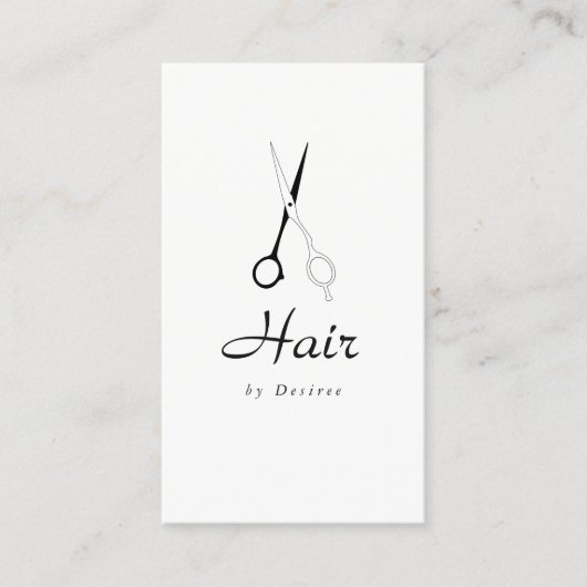 名刺-美容師の単純化したはさみ 名刺 (正面)