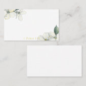 名刺、聖なる書物、経典、ミズキ、花柄 名刺 (正面/裏面)