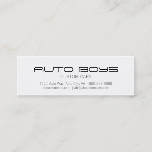 名刺-自動シルエット スキニー名刺 (正面)