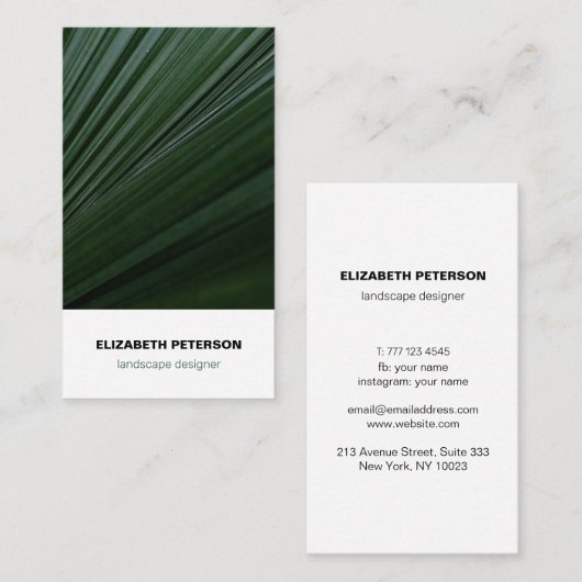 名刺(自然背景) 名刺 (正面/裏面)