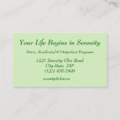 名刺--自然 名刺 (裏面)