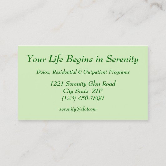 名刺--自然 名刺 (裏面)